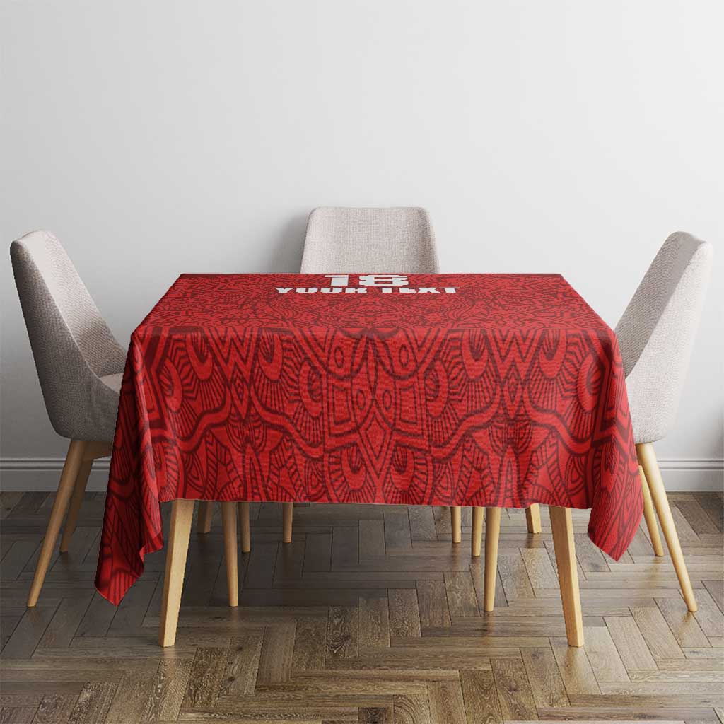 Custom Czech Republic Football Red Version Tablecloth Go Champion Sporty Style LT18