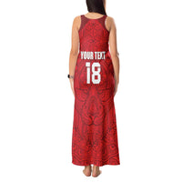 Custom Czech Republic Football Red Version Tank Maxi Dress Go Champion Sporty Style LT18