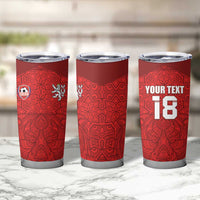 Custom Czech Republic Football Red Version Tumbler Cup Go Champion Sporty Style LT18