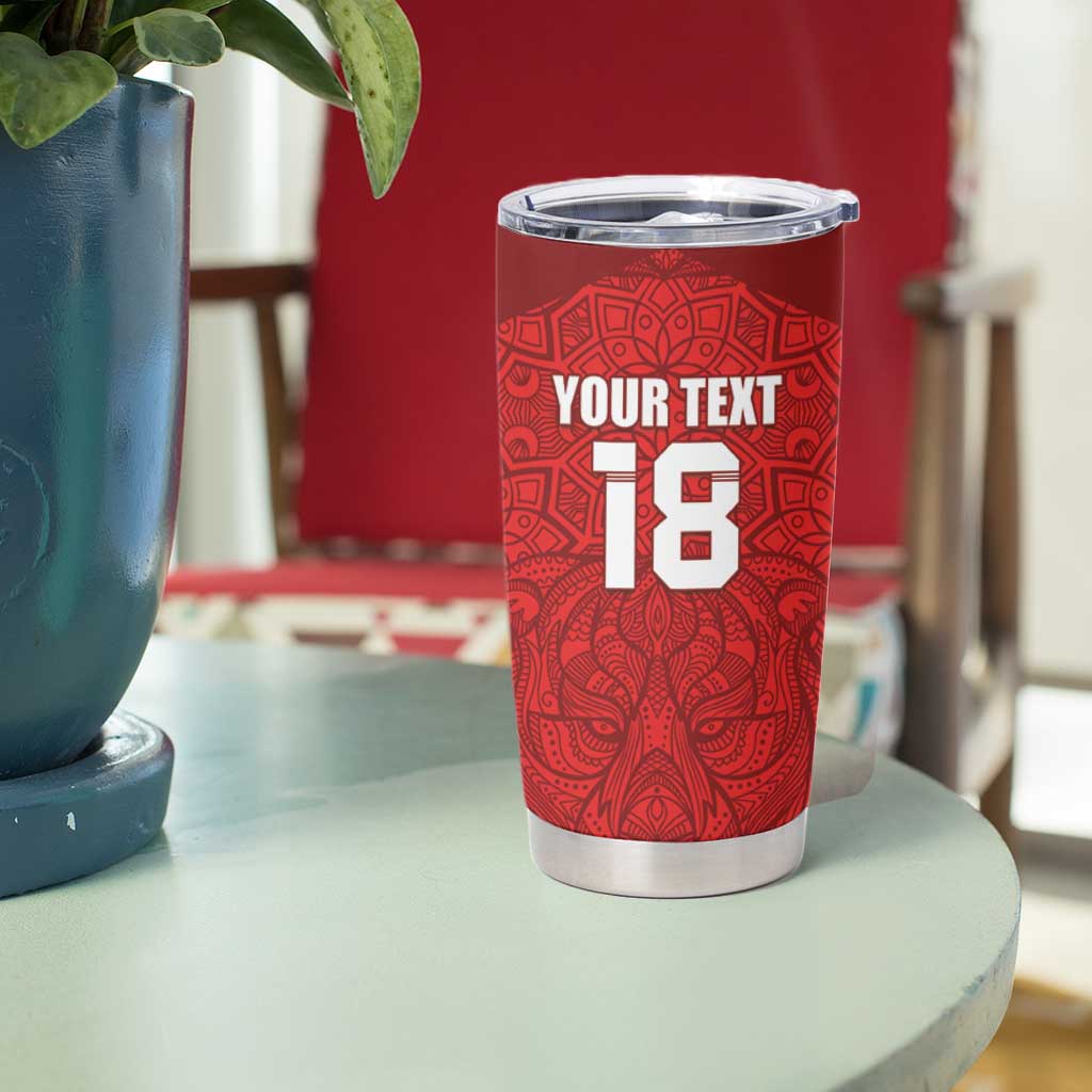 Custom Czech Republic Football Red Version Tumbler Cup Go Champion Sporty Style LT18
