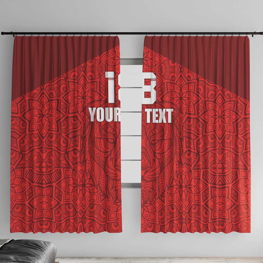 Custom Czech Republic Football Red Version Window Curtain Go Champion Sporty Style LT18