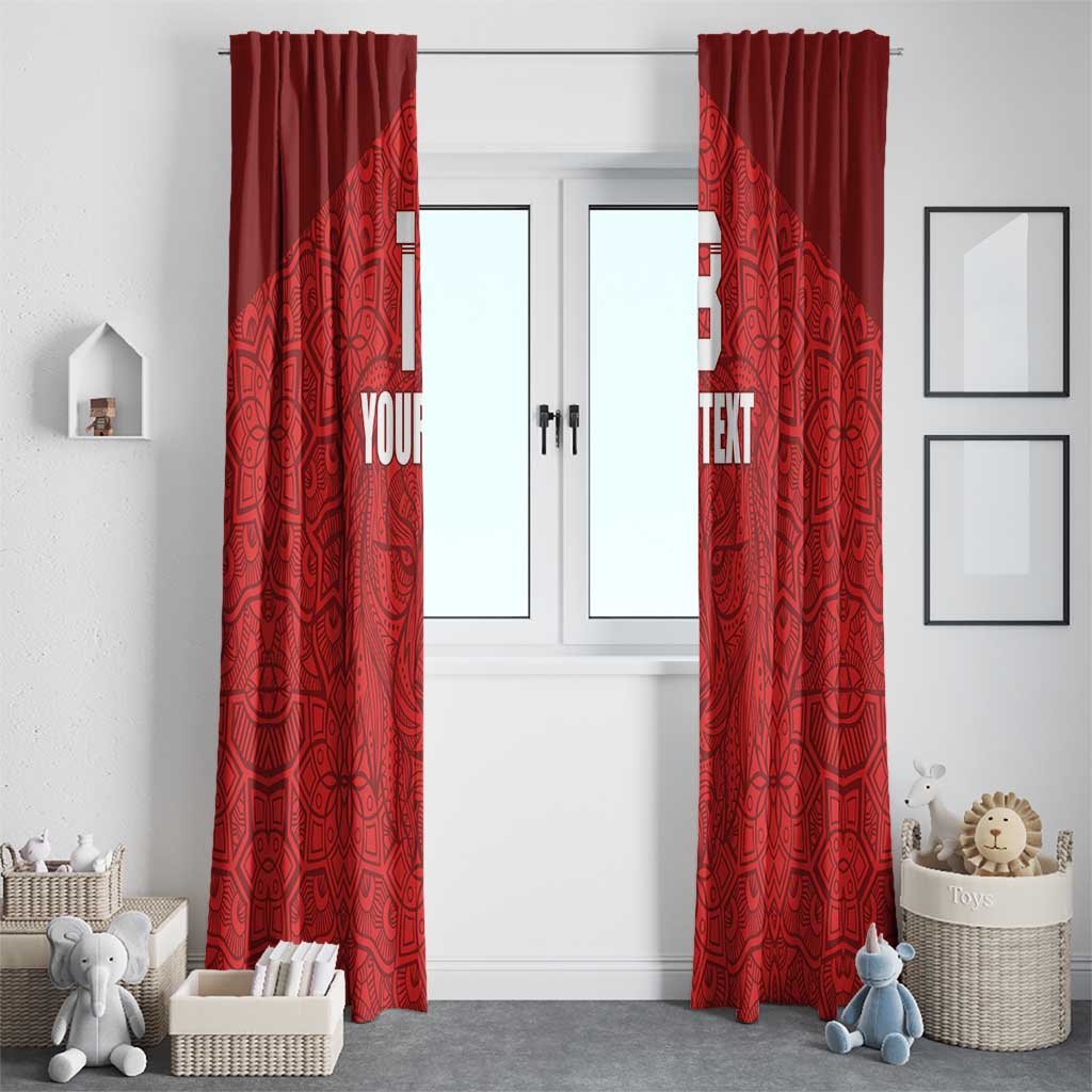 Custom Czech Republic Football Red Version Window Curtain Go Champion Sporty Style LT18