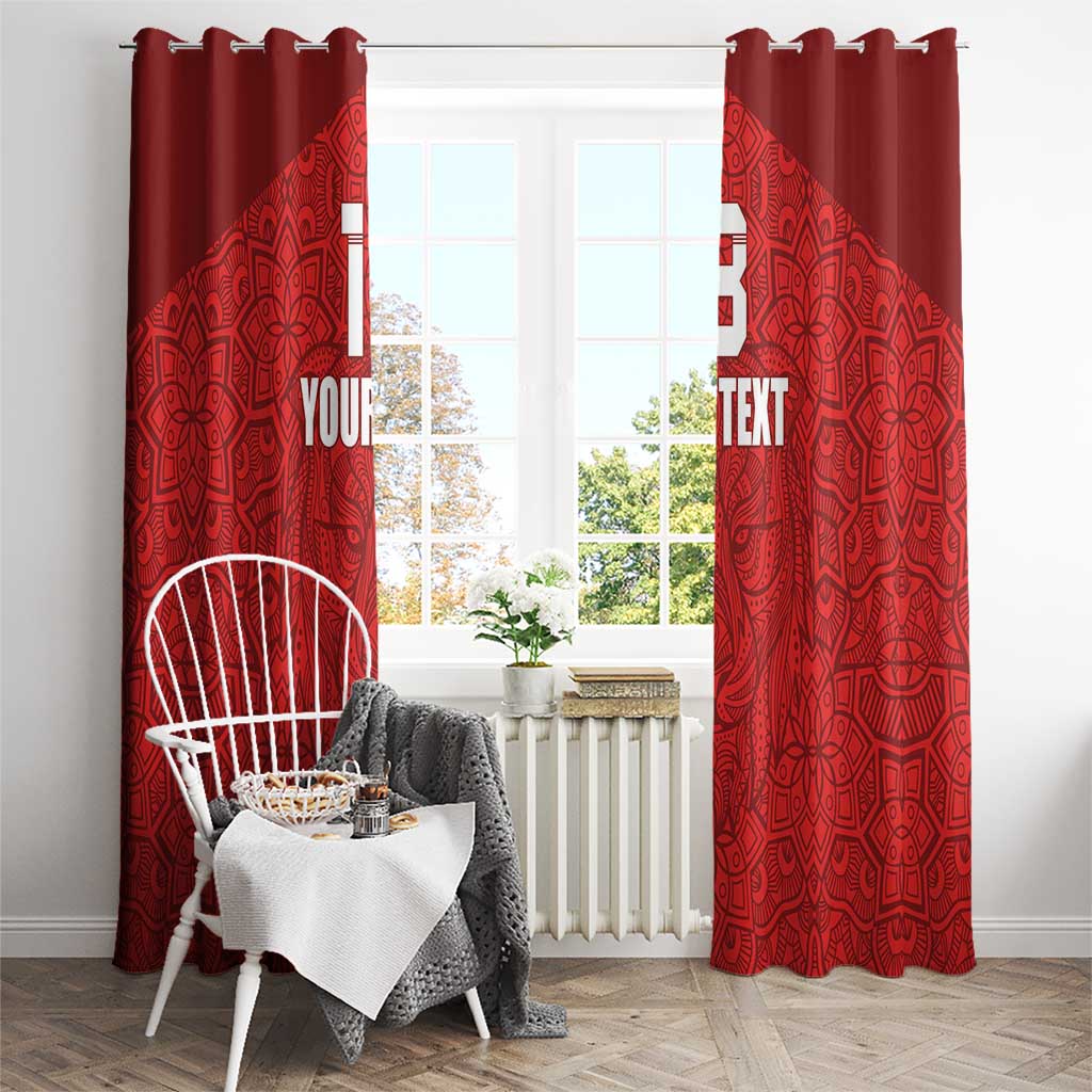 Custom Czech Republic Football Red Version Window Curtain Go Champion Sporty Style LT18