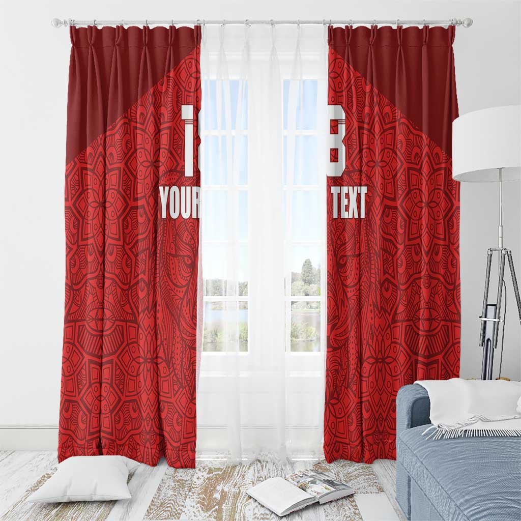 Custom Czech Republic Football Red Version Window Curtain Go Champion Sporty Style LT18