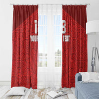 Custom Czech Republic Football Red Version Window Curtain Go Champion Sporty Style LT18
