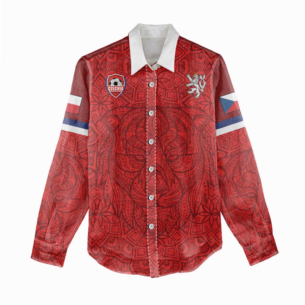 Custom Czech Republic Football Red Version Women Casual Shirt Go Champion Sporty Style LT18