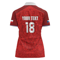 Custom Czech Republic Football Red Version Women Polo Shirt Go Champion Sporty Style LT18