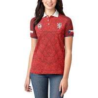 Custom Czech Republic Football Red Version Women Polo Shirt Go Champion Sporty Style LT18