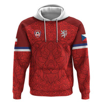 Custom Czech Republic Football Red Version Zip Hoodie Go Champion Sporty Style LT18