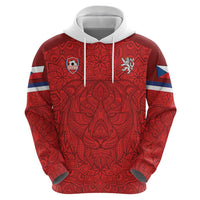 Custom Czech Republic Football Red Version Zip Hoodie Go Champion Sporty Style LT18