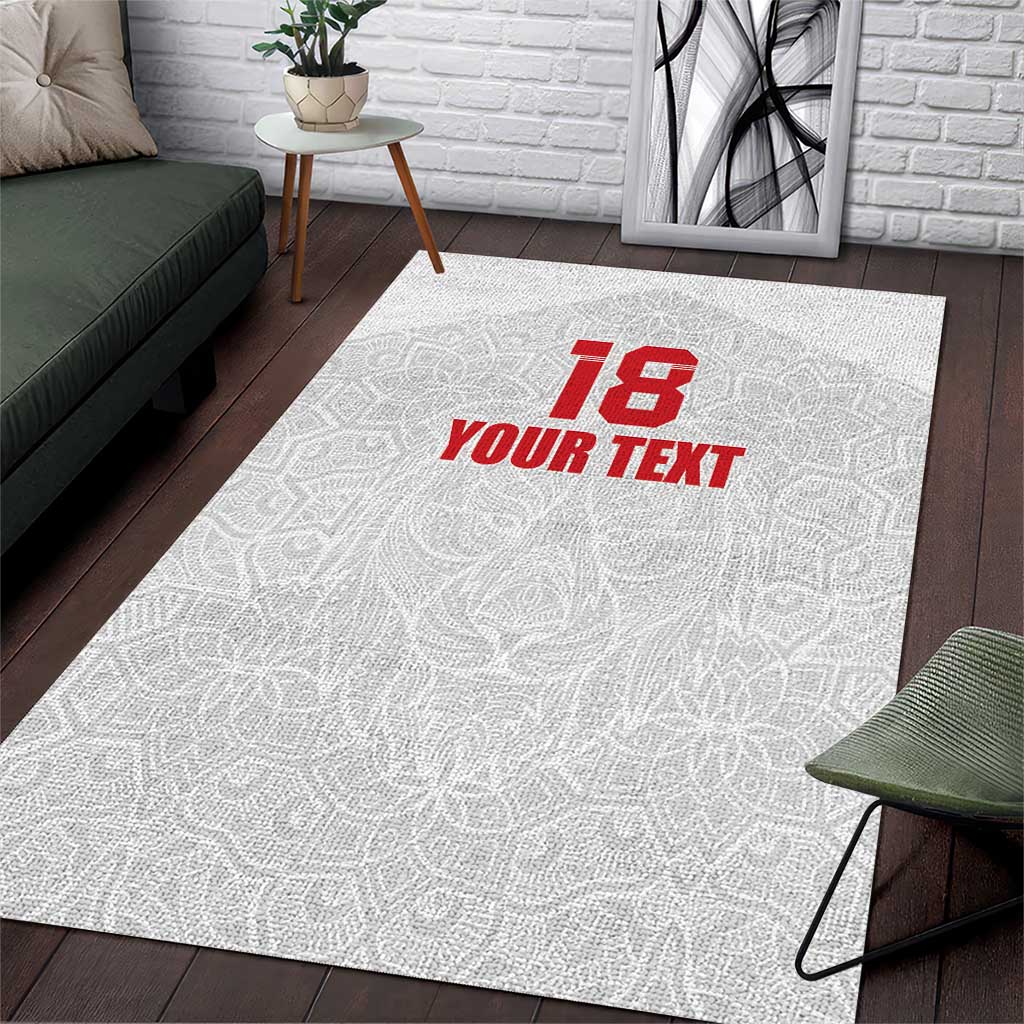 Custom Czech Republic Football White Version Area Rug Go Champion Sporty Style LT18