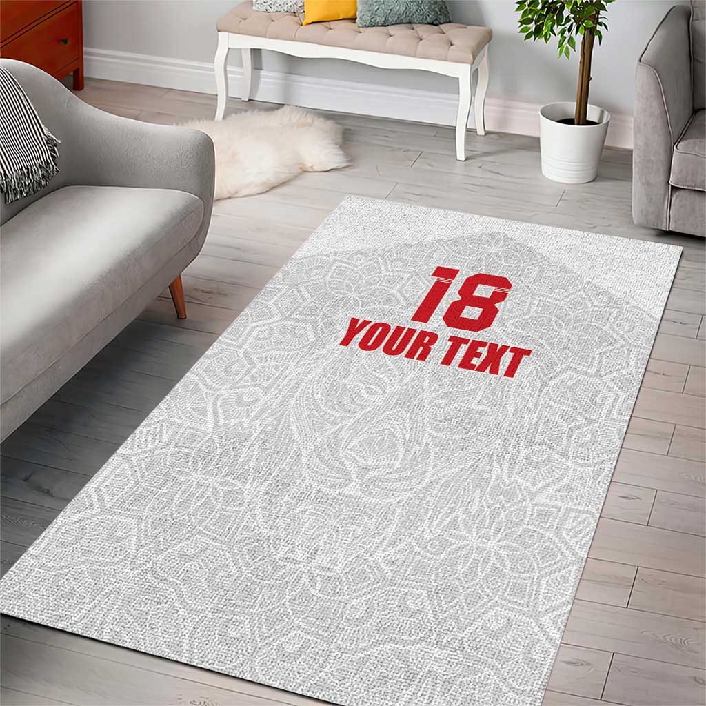 Custom Czech Republic Football White Version Area Rug Go Champion Sporty Style LT18