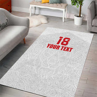Custom Czech Republic Football White Version Area Rug Go Champion Sporty Style LT18