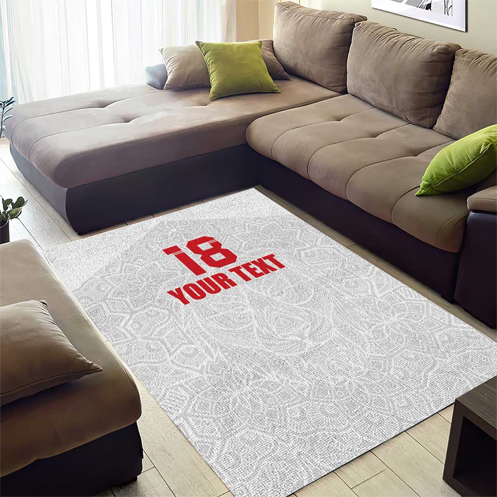 Custom Czech Republic Football White Version Area Rug Go Champion Sporty Style LT18