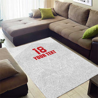 Custom Czech Republic Football White Version Area Rug Go Champion Sporty Style LT18