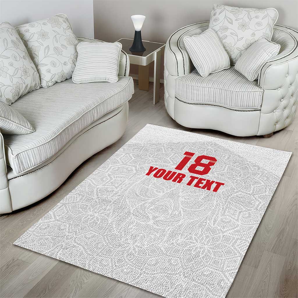 Custom Czech Republic Football White Version Area Rug Go Champion Sporty Style LT18