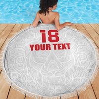 Custom Czech Republic Football White Version Beach Blanket Go Champion Sporty Style LT18