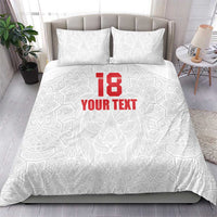 Custom Czech Republic Football White Version Bedding Set Go Champion Sporty Style LT18