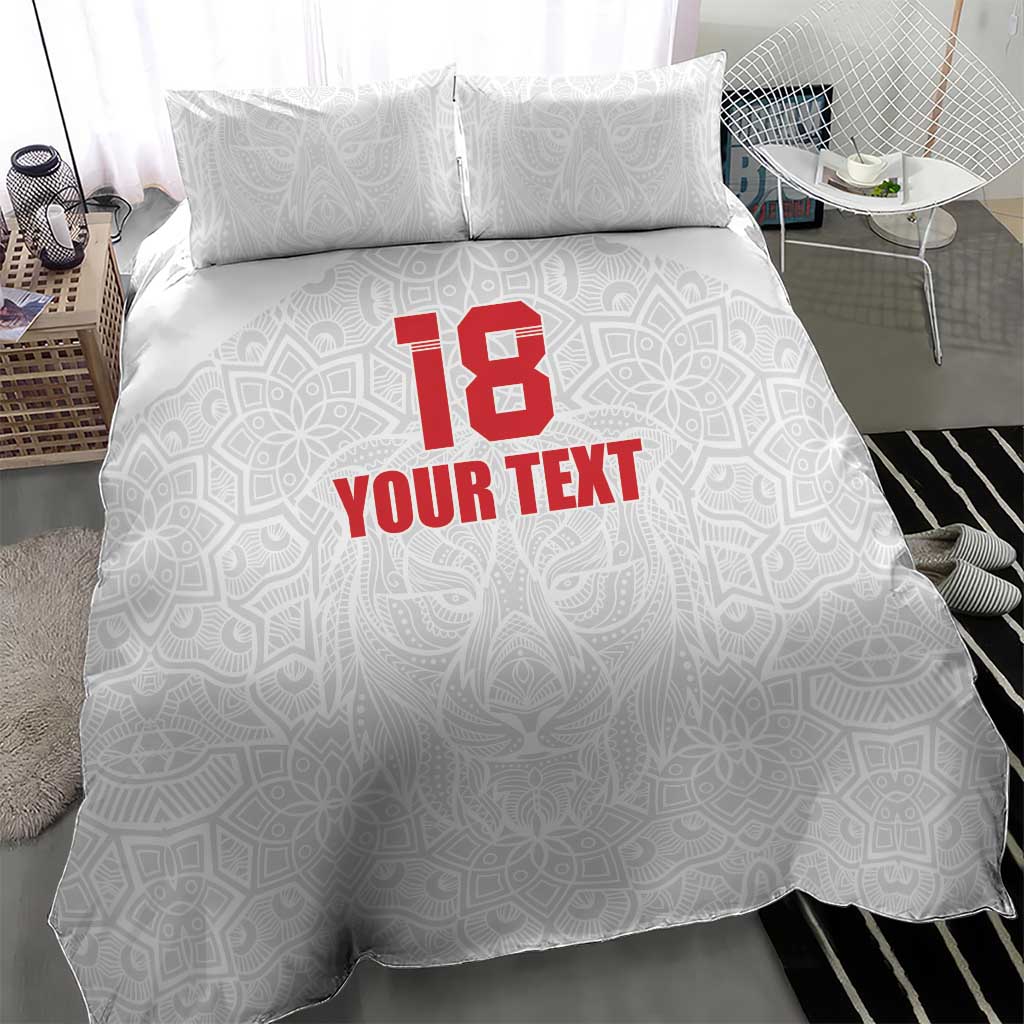 Custom Czech Republic Football White Version Bedding Set Go Champion Sporty Style LT18