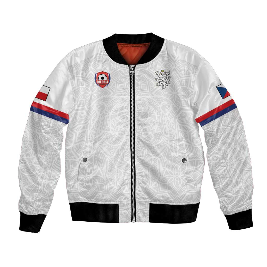 Custom Czech Republic Football White Version Bomber Jacket Go Champion Sporty Style LT18