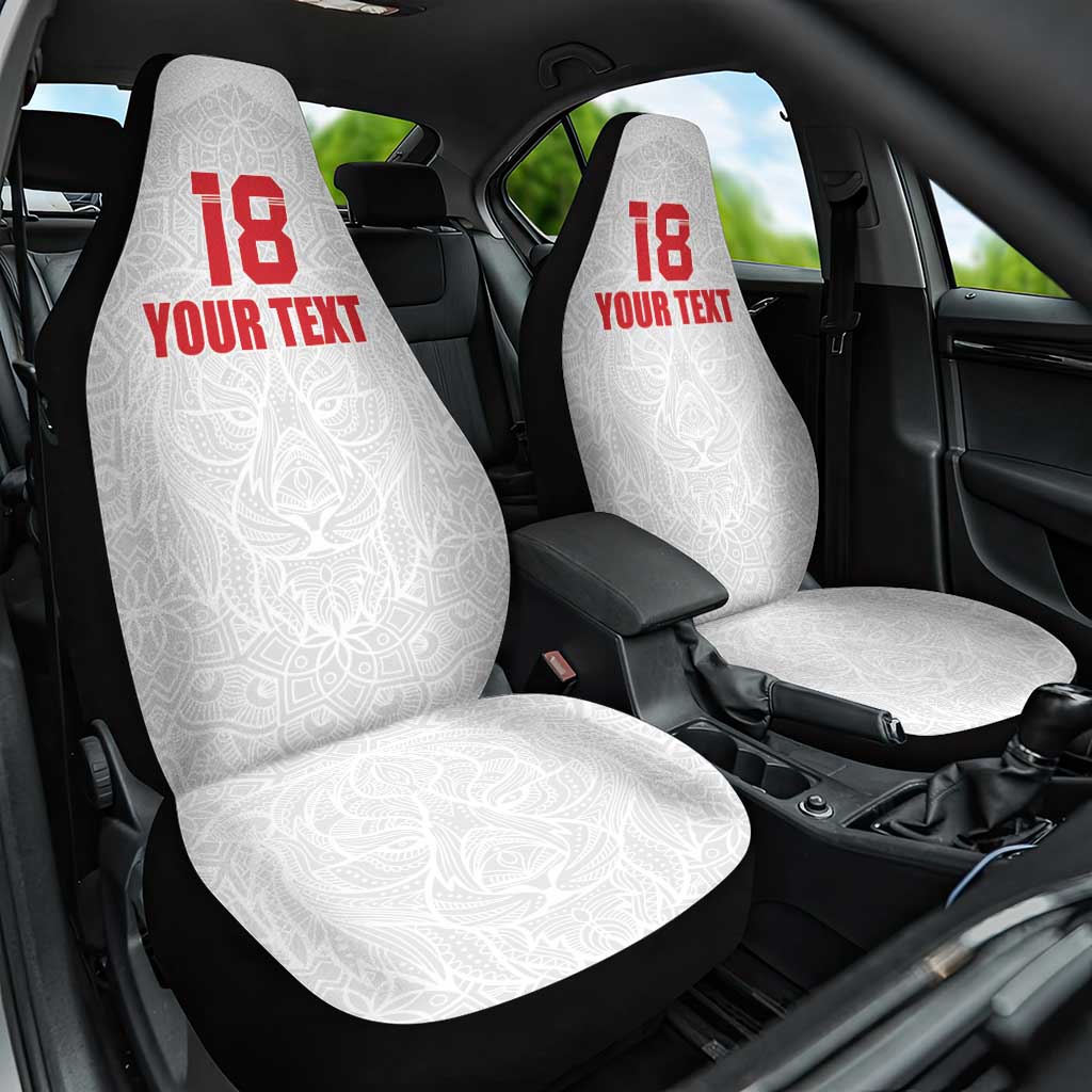 Custom Czech Republic Football White Version Car Seat Cover Go Champion Sporty Style LT18