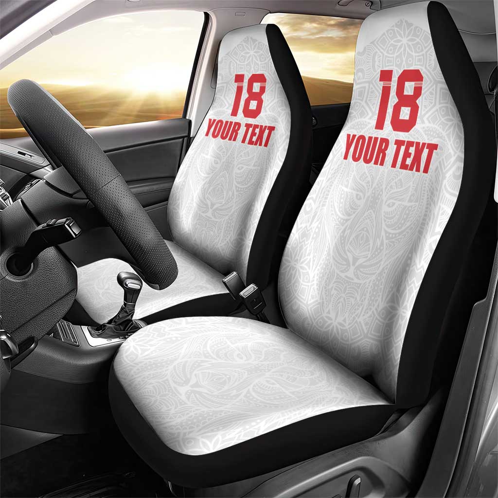 Custom Czech Republic Football White Version Car Seat Cover Go Champion Sporty Style LT18