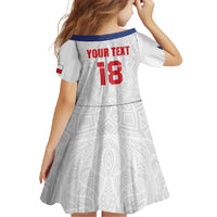 Custom Czech Republic Football White Version Family Matching Mermaid Dress and Hawaiian Shirt Go Champion Sporty Style LT18