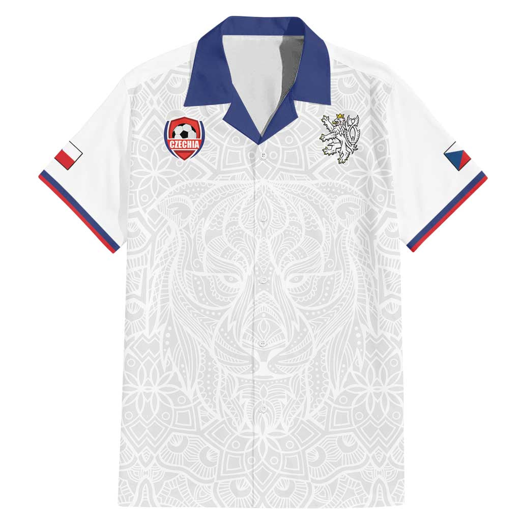 Custom Czech Republic Football White Version Family Matching Mermaid Dress and Hawaiian Shirt Go Champion Sporty Style LT18