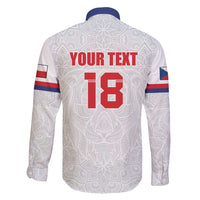 Custom Czech Republic Football White Version Family Matching Mermaid Dress and Hawaiian Shirt Go Champion Sporty Style LT18