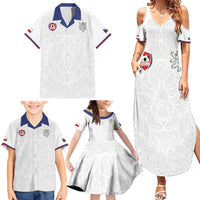 Custom Czech Republic Football White Version Family Matching Summer Maxi Dress and Hawaiian Shirt Go Champion Sporty Style LT18
