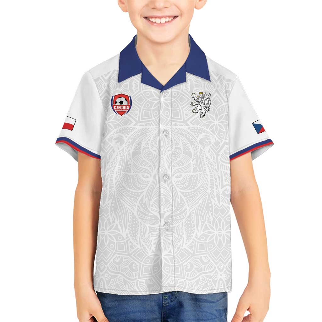 Custom Czech Republic Football White Version Family Matching Summer Maxi Dress and Hawaiian Shirt Go Champion Sporty Style LT18