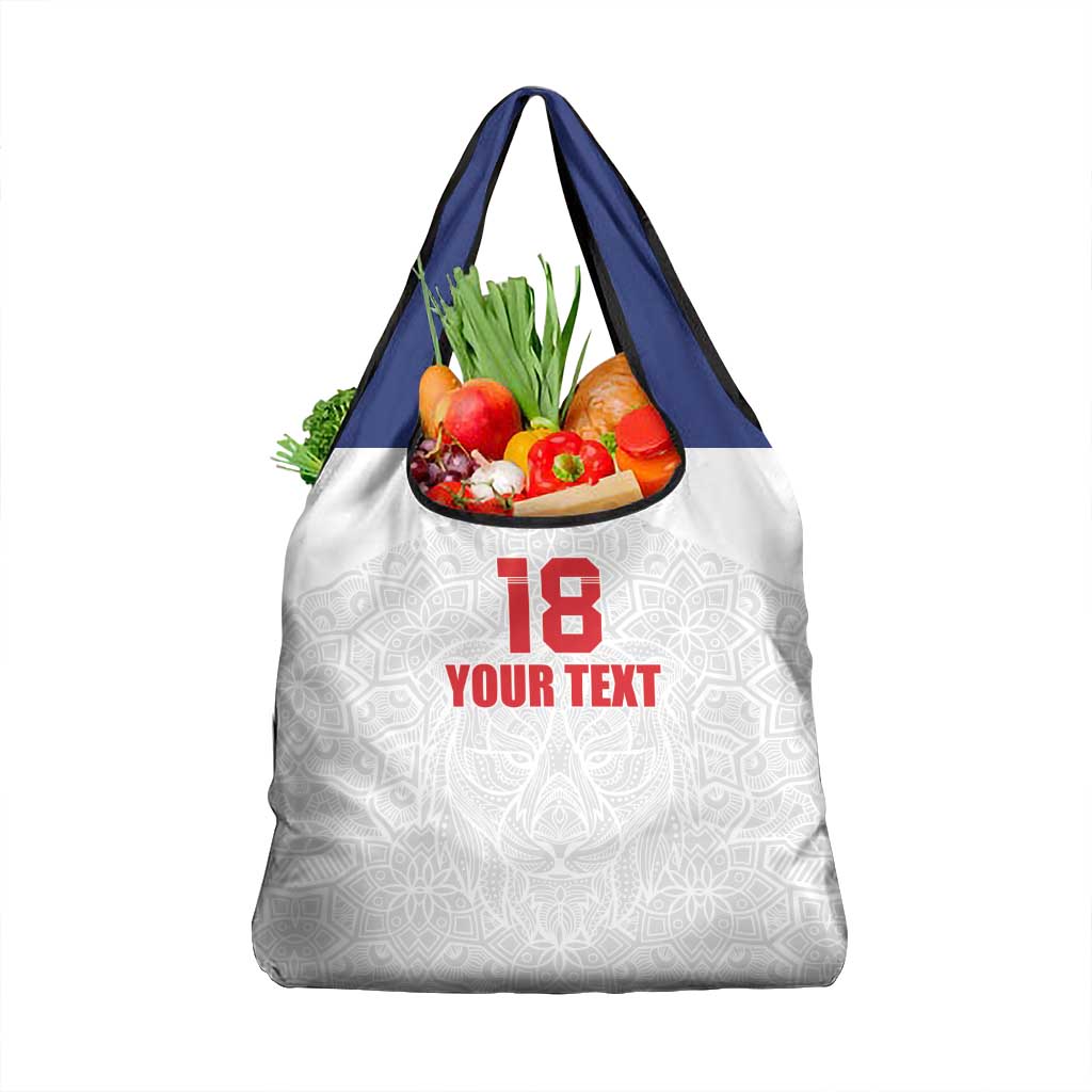 Custom Czech Republic Football White Version Grocery Bag Go Champion Sporty Style LT18
