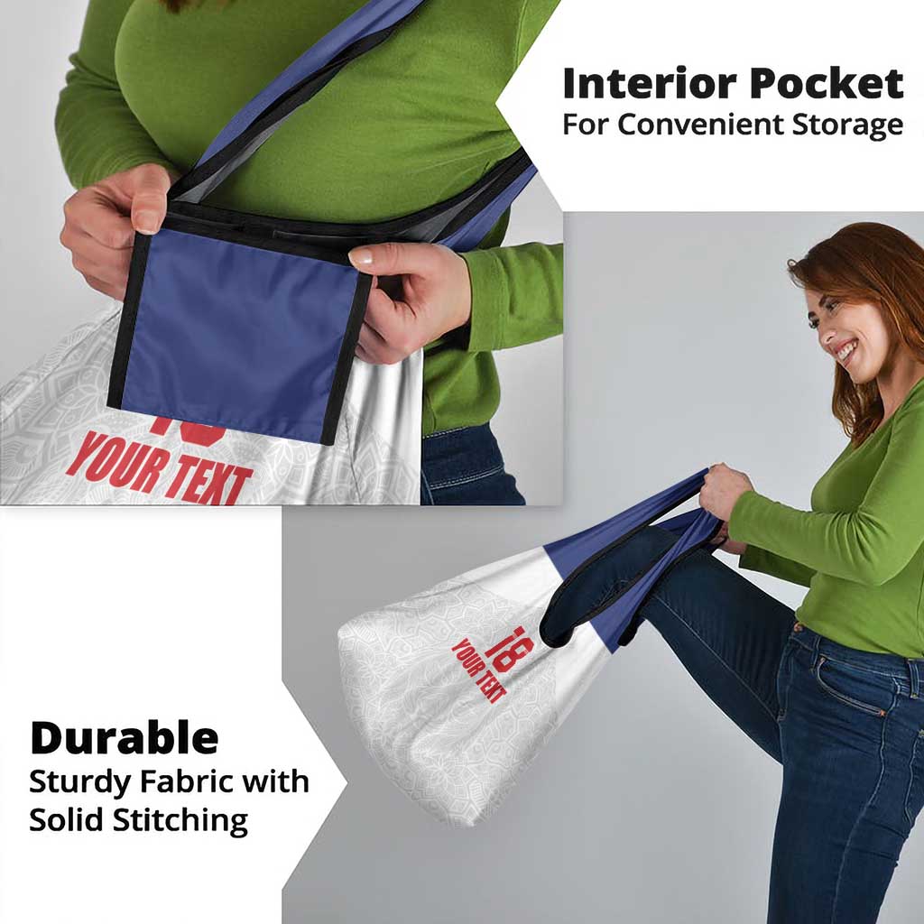 Custom Czech Republic Football White Version Grocery Bag Go Champion Sporty Style LT18