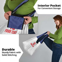 Custom Czech Republic Football White Version Grocery Bag Go Champion Sporty Style LT18