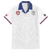 Custom Czech Republic Football White Version Hawaiian Shirt Go Champion Sporty Style LT18