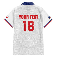 Custom Czech Republic Football White Version Hawaiian Shirt Go Champion Sporty Style LT18