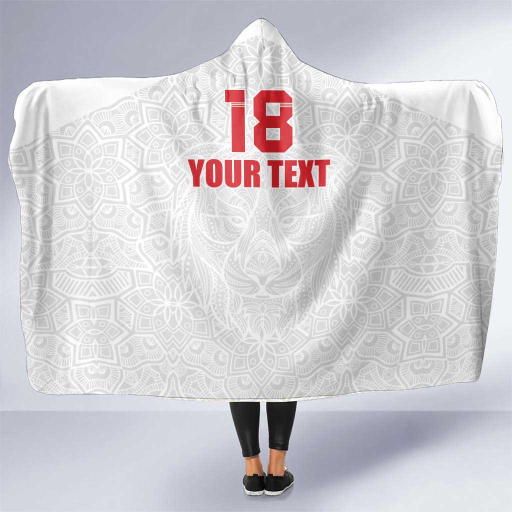 Custom Czech Republic Football White Version Hooded Blanket Go Champion Sporty Style LT18