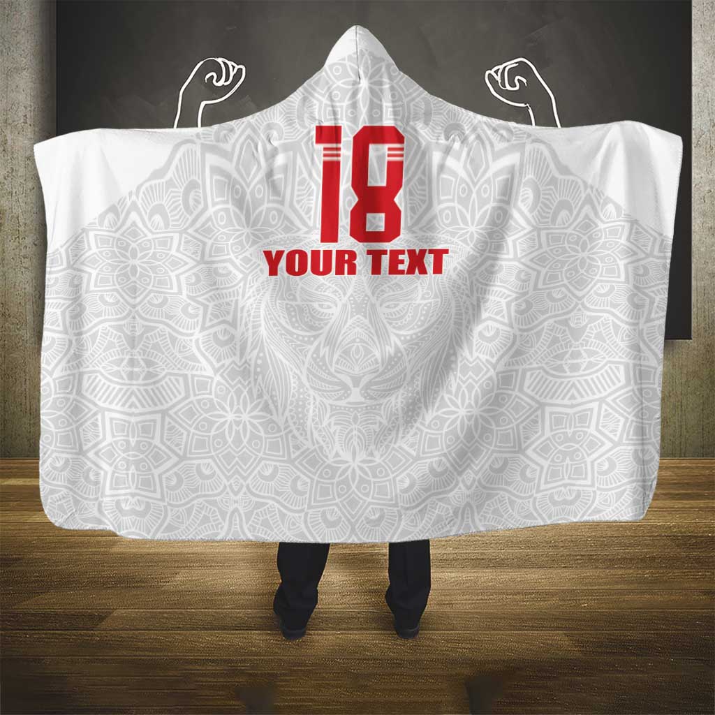 Custom Czech Republic Football White Version Hooded Blanket Go Champion Sporty Style LT18