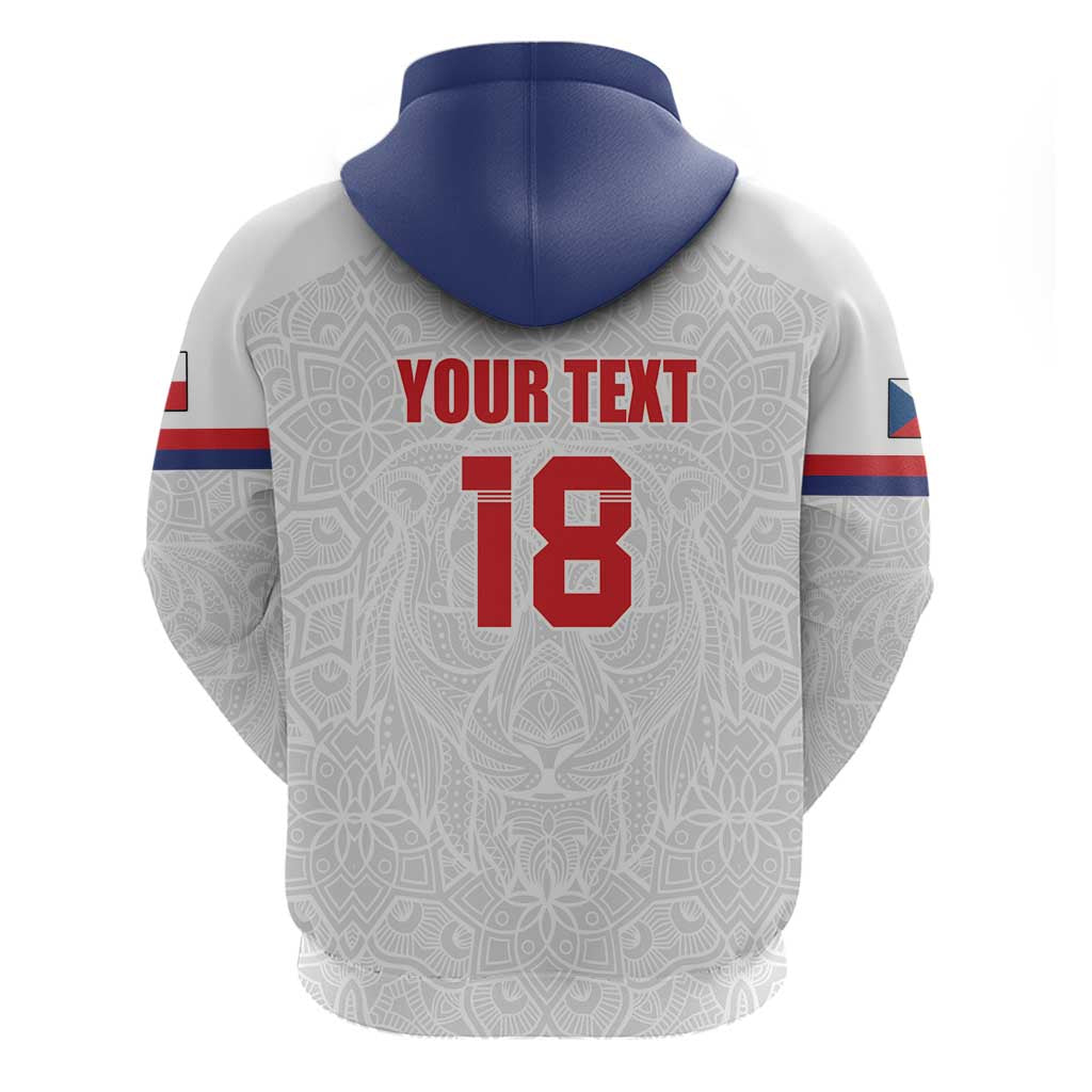 Custom Czech Republic Football White Version Hoodie Go Champion Sporty Style LT18