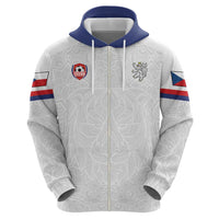Custom Czech Republic Football White Version Hoodie Go Champion Sporty Style LT18