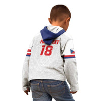 Custom Czech Republic Football White Version Kid Hoodie Go Champion Sporty Style LT18
