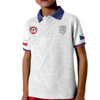 Custom Czech Republic Football White Version Kid Polo Shirt Go Champion Sporty Style LT18