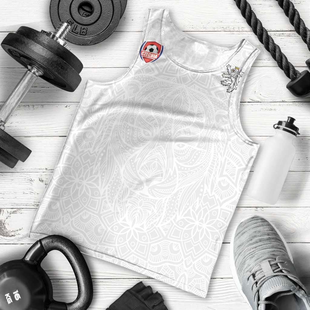 Custom Czech Republic Football White Version Men Tank Top Go Champion Sporty Style LT18