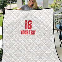 Custom Czech Republic Football White Version Quilt Go Champion Sporty Style LT18