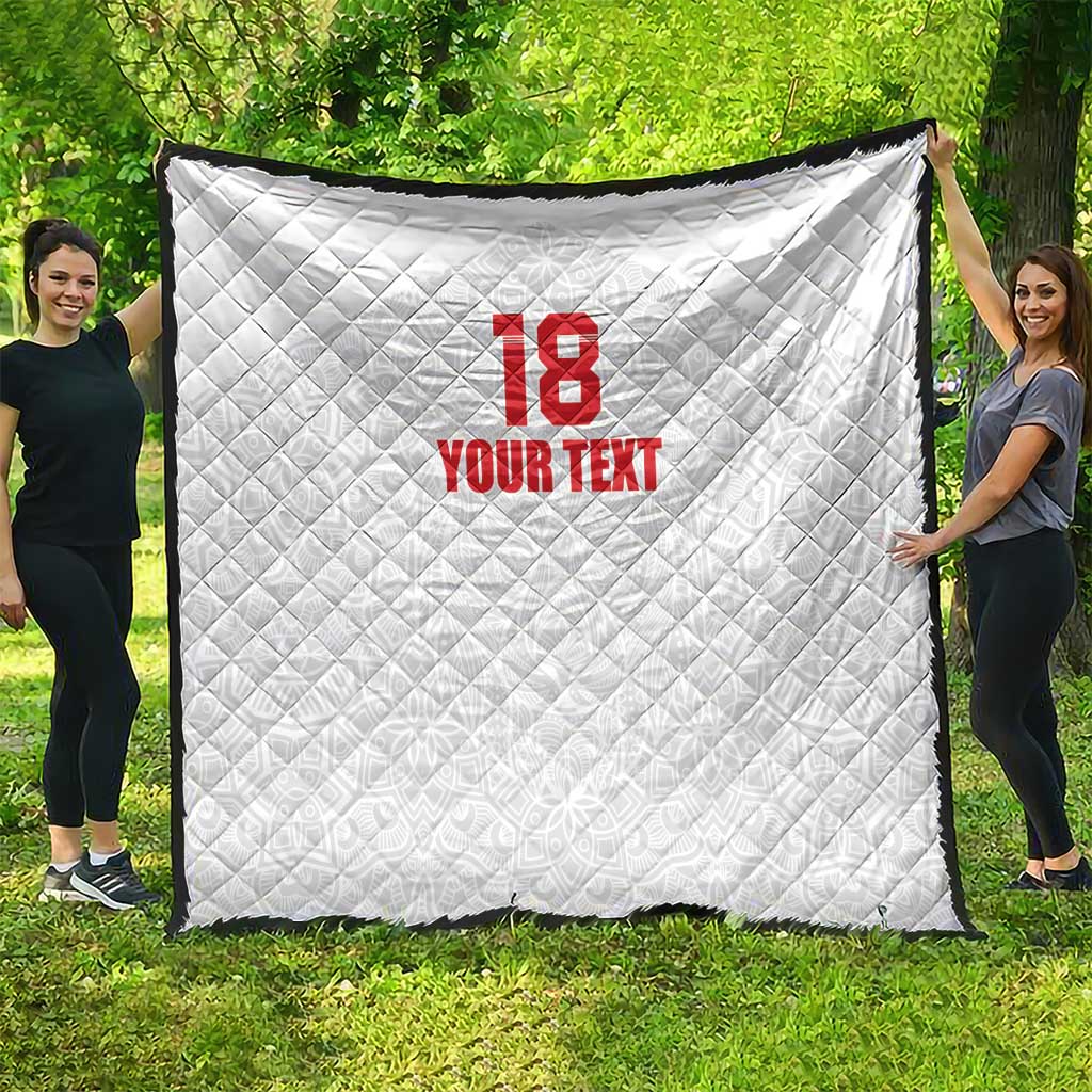 Custom Czech Republic Football White Version Quilt Go Champion Sporty Style LT18