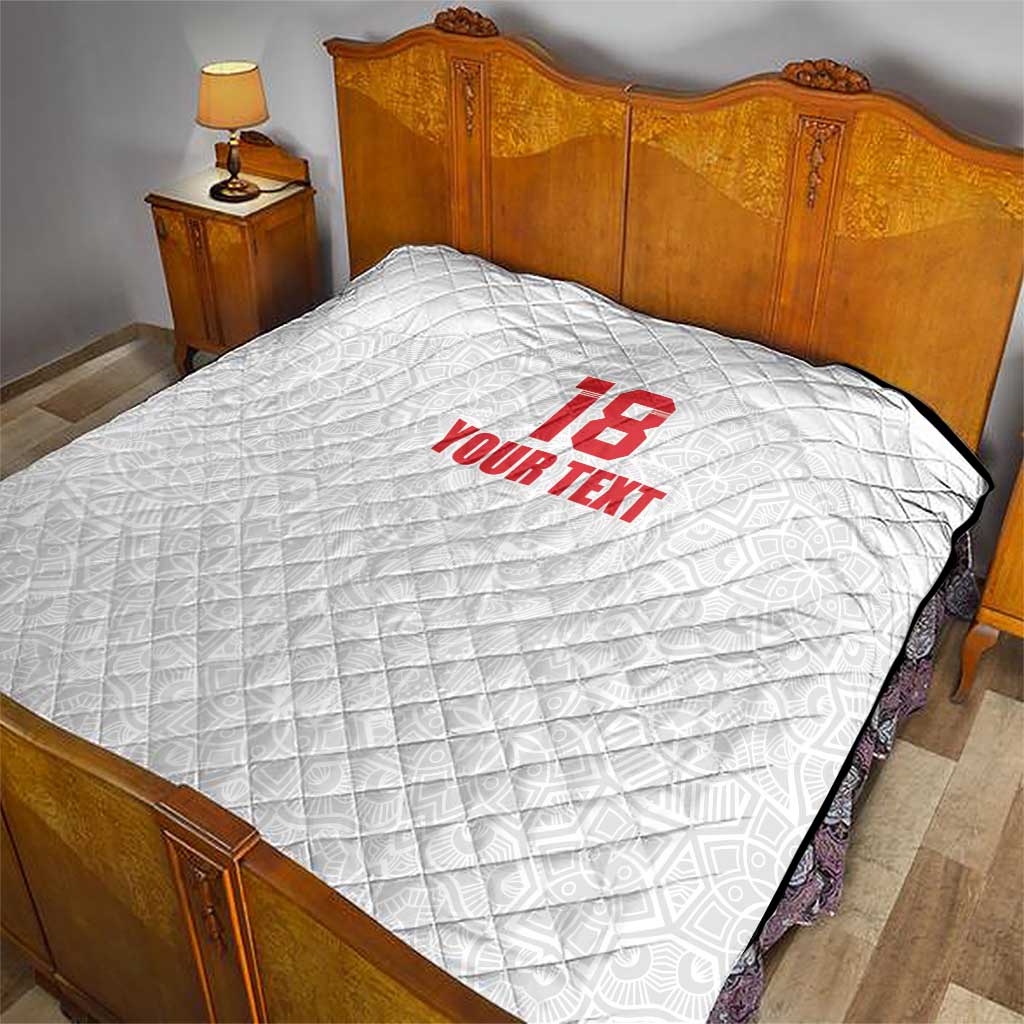 Custom Czech Republic Football White Version Quilt Go Champion Sporty Style LT18