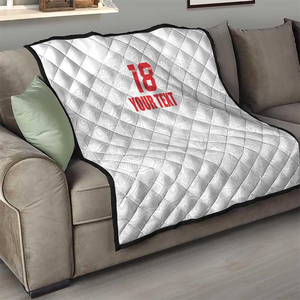 Custom Czech Republic Football White Version Quilt Go Champion Sporty Style LT18