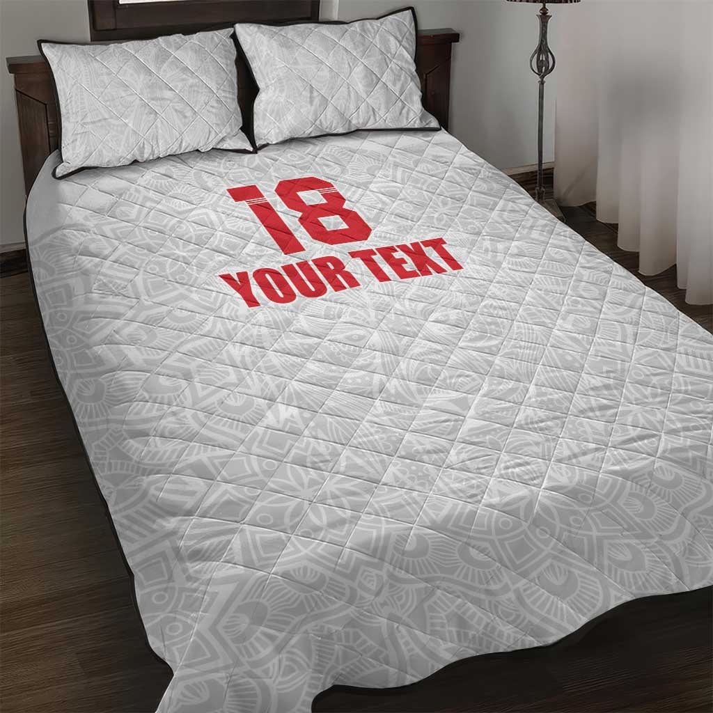 Custom Czech Republic Football White Version Quilt Bed Set Go Champion Sporty Style LT18