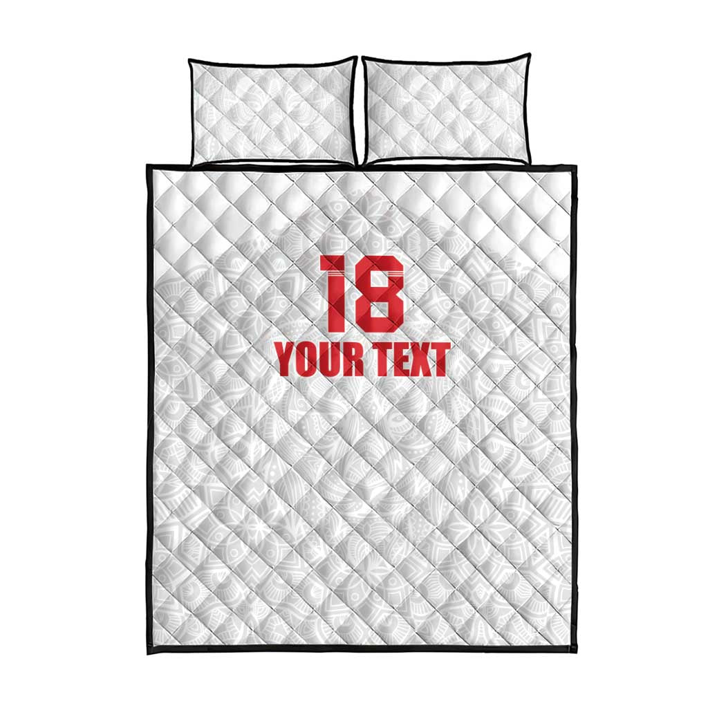 Custom Czech Republic Football White Version Quilt Bed Set Go Champion Sporty Style LT18