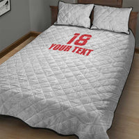 Custom Czech Republic Football White Version Quilt Bed Set Go Champion Sporty Style LT18